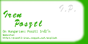 iren posztl business card